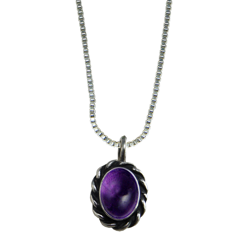 Sterling Silver Little Amethyst Pendant Necklace